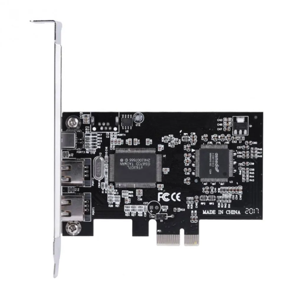 PCI-E PCI Express FireWire 1394a IEEE 1394 Controller Card with Firewire Cable Computer Components