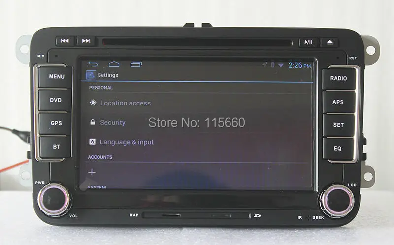 Android 4.4.4 Quad Core Car DVD GPS for 7inchs Wolkswagen Models 5