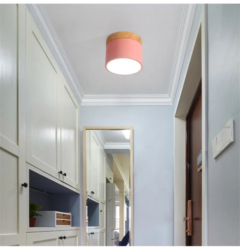 Современный потолочный светильник s Светодиодный точечный светильник из железного дерева потолочный светильник для спальни гостиной детской комнаты коридор Домашний Светильник