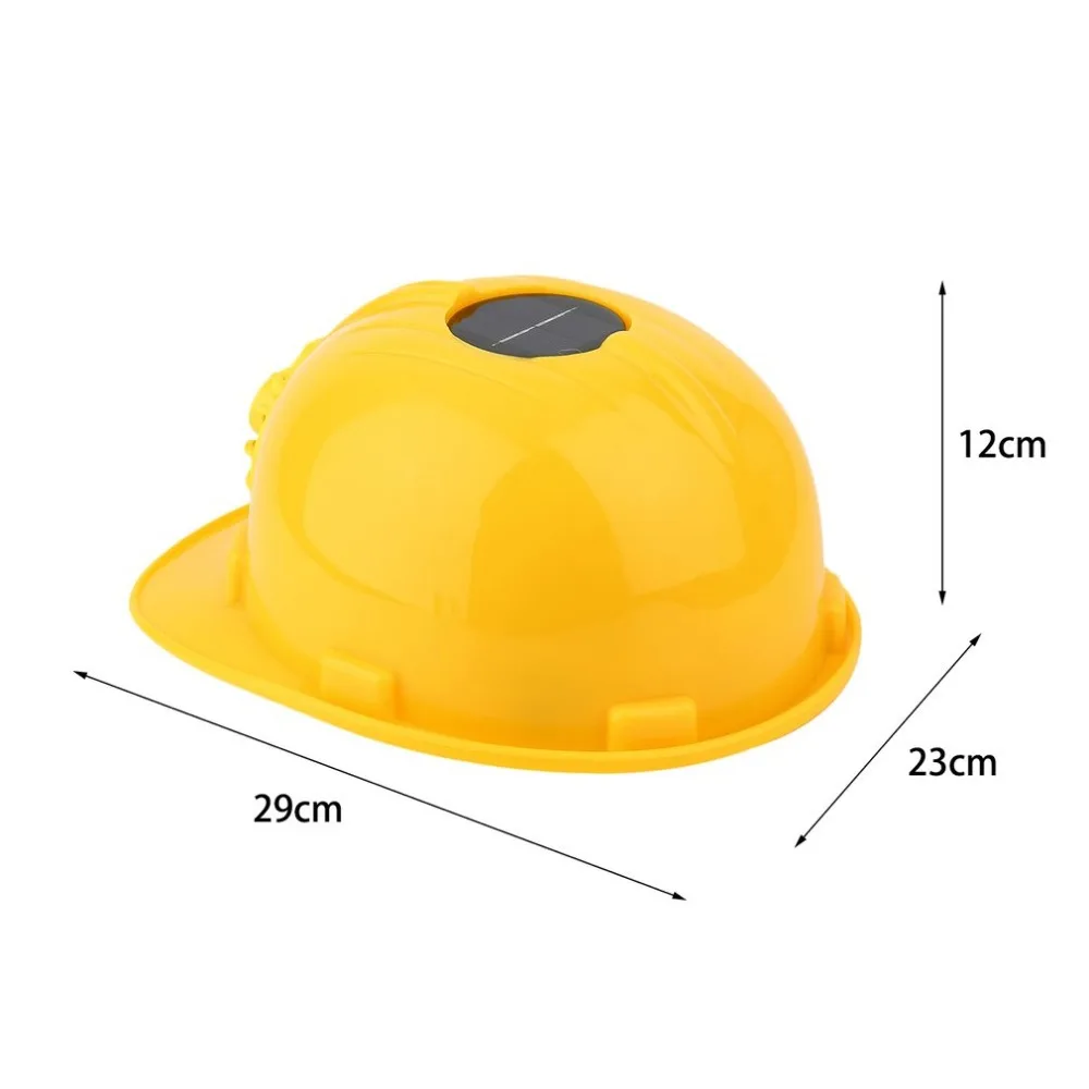 LESHP солнечный шлем безопасности Открытый солнечной энергии охлаждающий вентилятор безопасности шлем жесткий вентилируемый шляпа Крышка желтый цвет