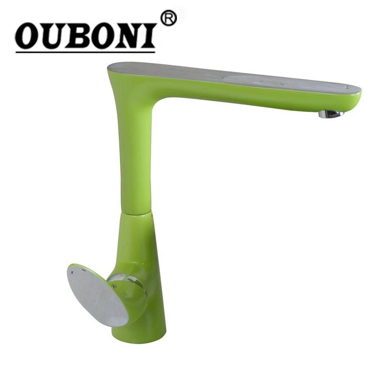 

Kitchen Torneira Green Painting Swivel Chrome 97073 Wash Basin Sink Water Vanity Vessel Lavatory Tap Mixer Faucet
