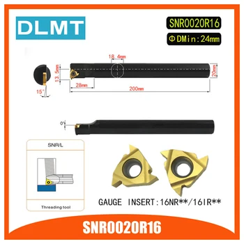

SNR0020R16 Internal Threading Tools Lathe Index Threading Turning Tool Holder For 16IR AG60 16NR AG60 AG55 Insert Right Hand
