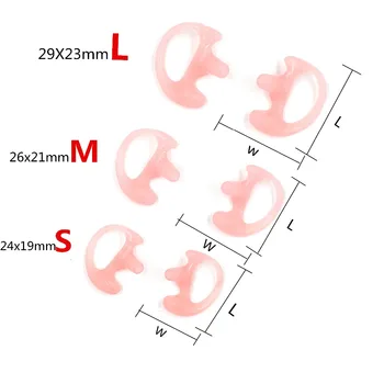 

50pair Silicone earloop Earmolds ear mold for acoustic air tube earphones,two way radio headset,walkie talkie headphone