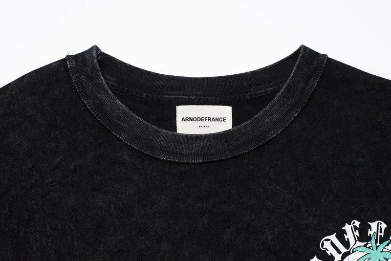 19SS ARNODEFRANCE футболка 1:1 Топ Версия хлопок сплошной цвет Топ в стиле "оверсайз" футболки для девочек для мужчин женщин High Street Хип Хоп Harajuku