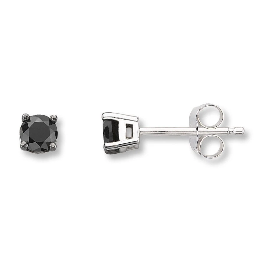 1/6 Ct Black Diamond 14K White Gold Over Stud Earrings $999