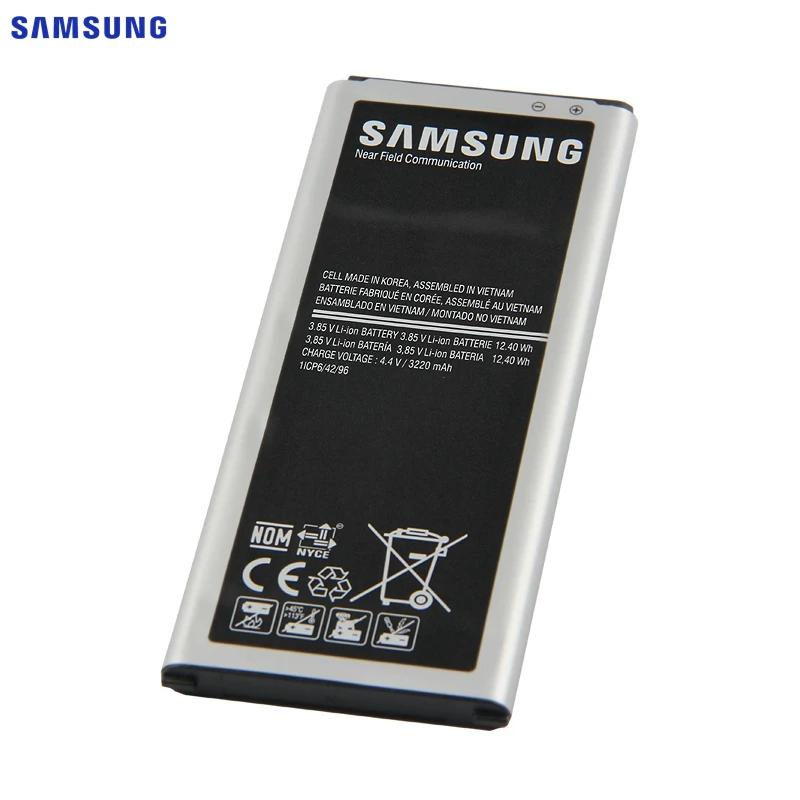 Оригинальная батарея samsung EB-BN910BBE EB-BN910BBK для samsung GALAXY NOTE4 N910a N910u N910F N910H N910V N910C NOTE 4 3220 мАч NFC