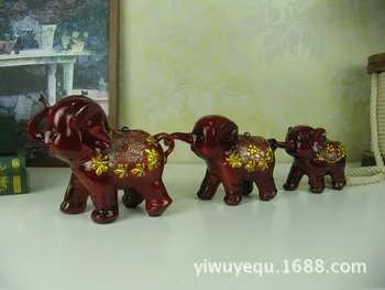 

Factory outlets] elephant decorative crafts resin Lucky Sambo triple pattern Thai elephant style