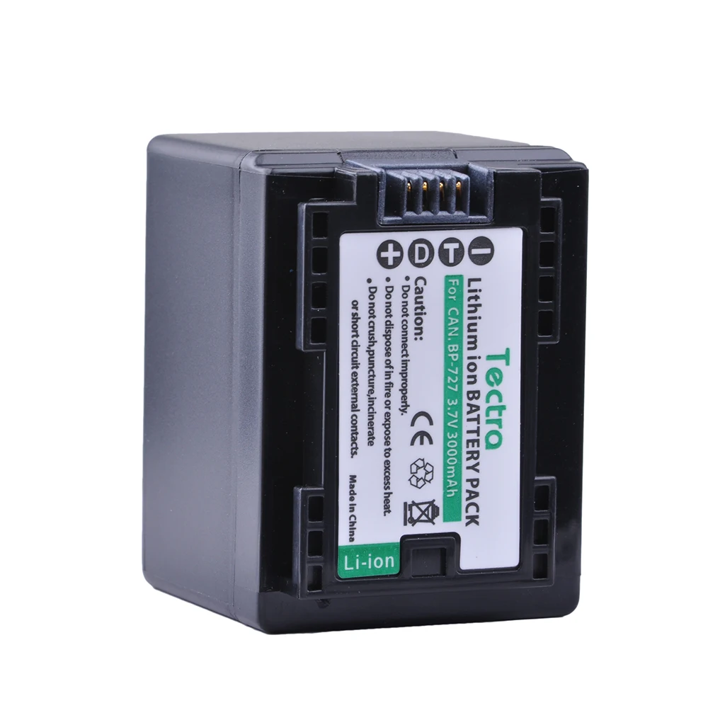 Аккумулятор для фотокамеры Tectra 1 шт. Φ BP 727 BP727 Canon фотокамера VIXIA HF M50 M500 M56 M52 M60 R30 R300