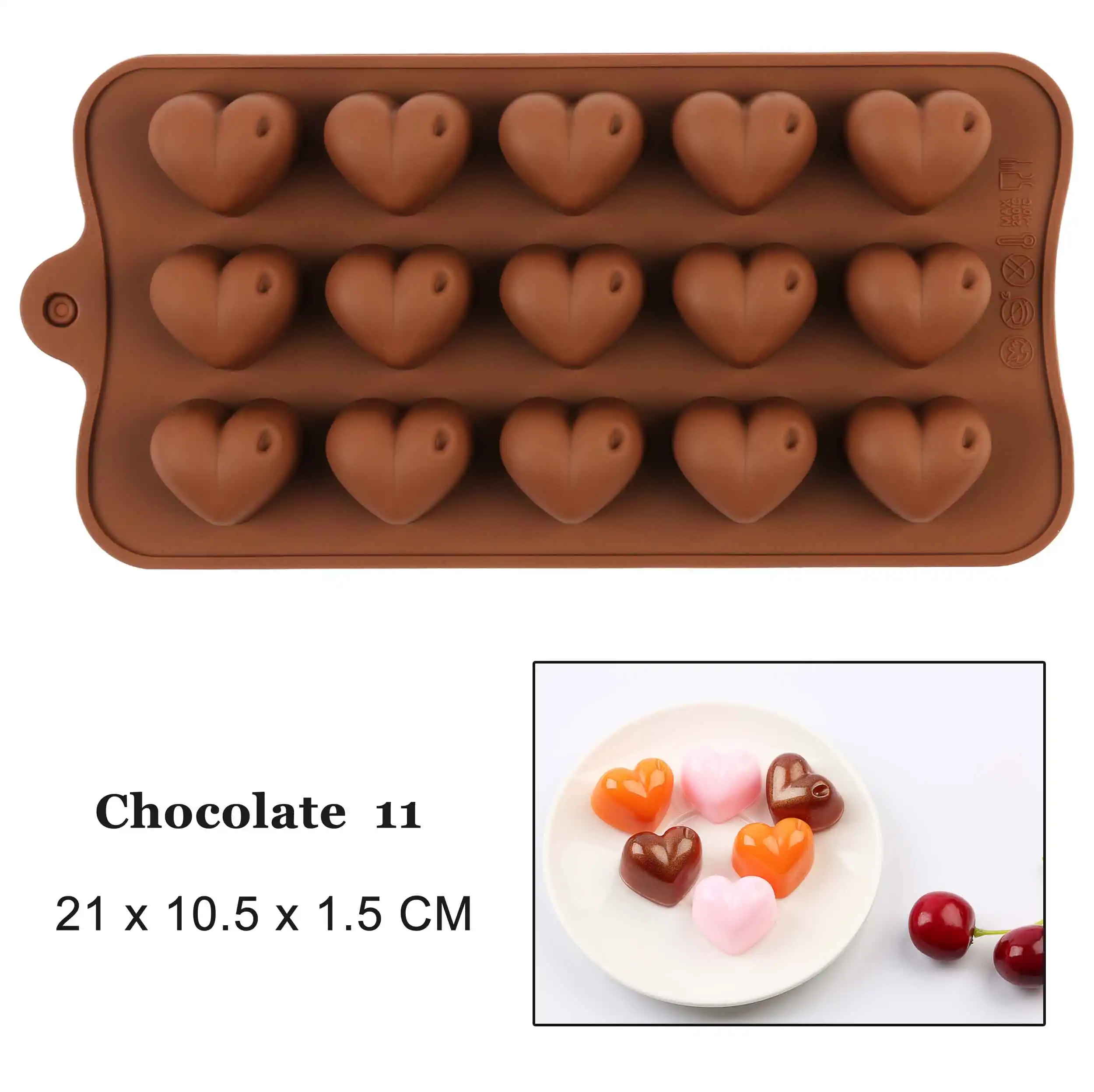 3D Silicone Love Heart Chocolate Baking Cake Mold Bakeware Jelly Candy DIY Tools