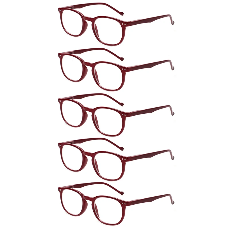 Henotin 5 упак. очки для чтения для обувь для мужчин и женщин весна петли круглые очки кадры классические удобные читателей