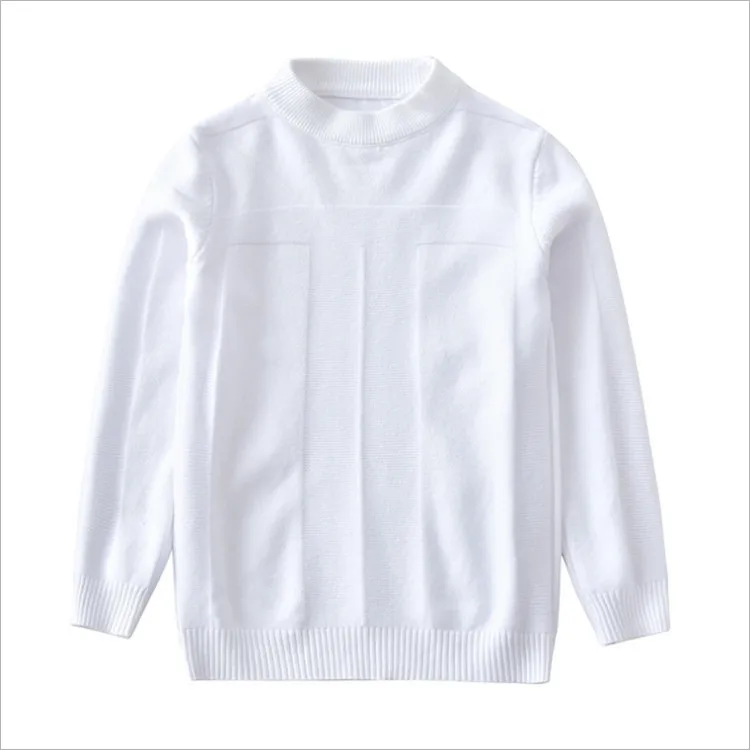 Fanfiluca Boys Ribbed Sweater Winter Autumn 2018 Cotton Pullover Child Sweater Boys Sweaters White Casual Child Clothes007