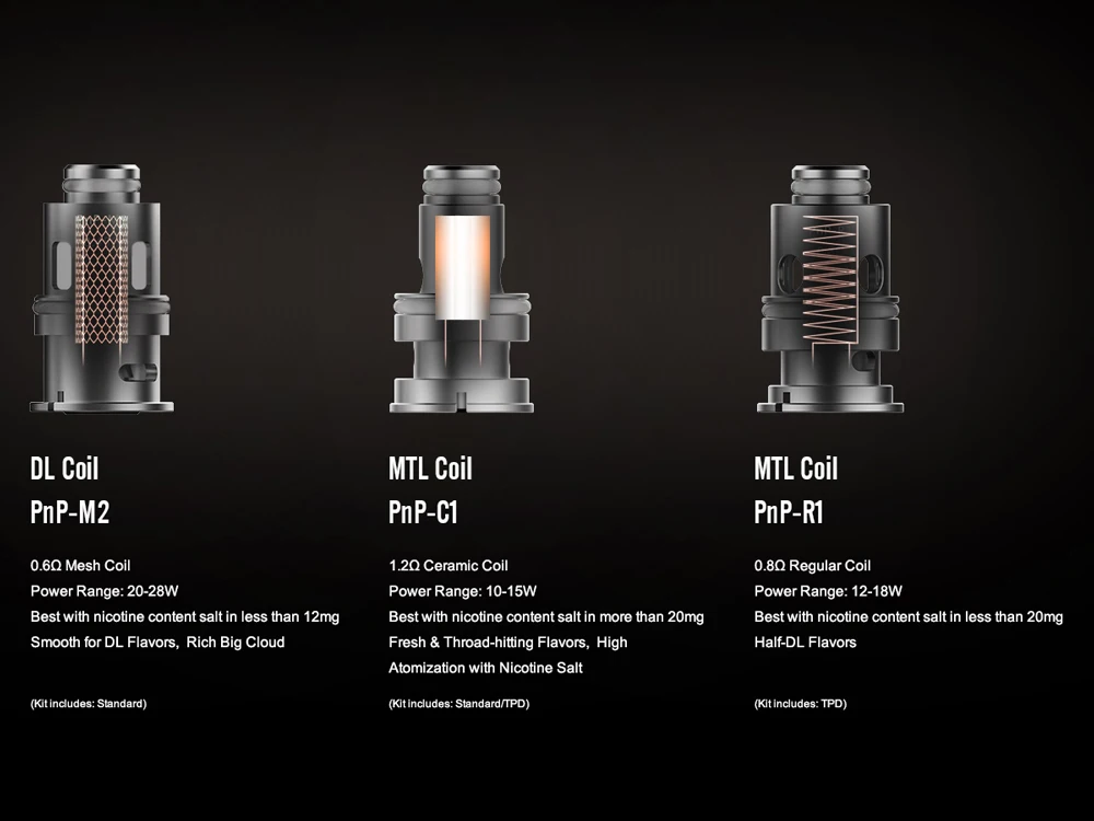 Pnp испарители на какие устройства. испаритель voopoo pnp-r1. 3 ohm). 45ohm. испаритель voopoo pnp-r2.