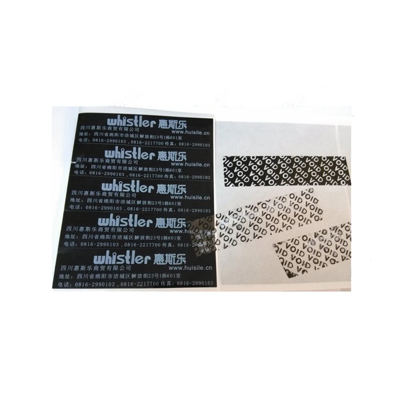 

Custom white warranty void barcode stickers with serials numbers, white void stickers printed with barcode and sequence numbers