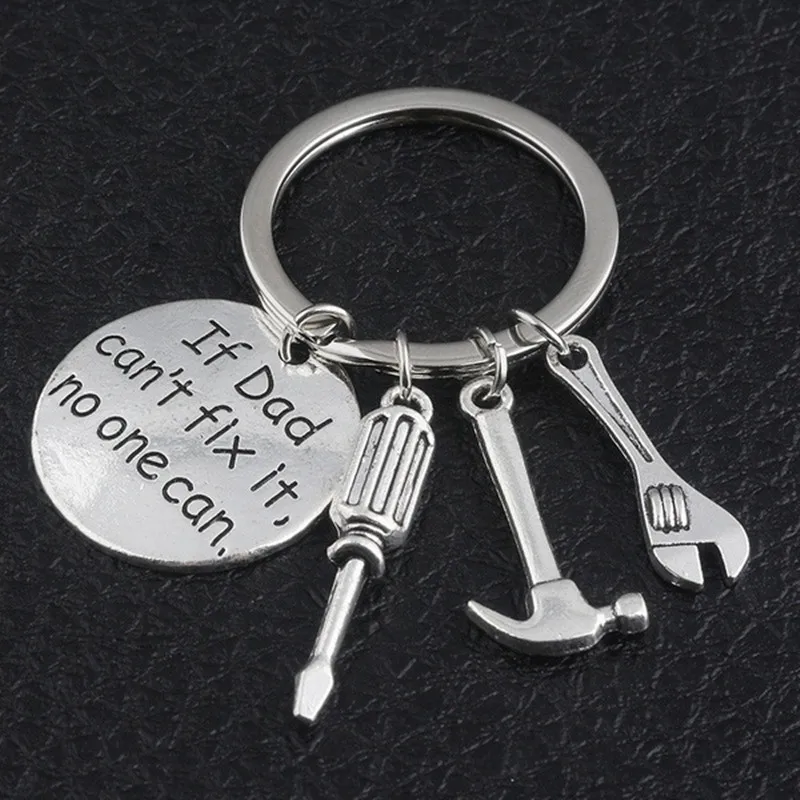 ''If Dad Can't Fix It No One Can'' Hand Tools Keychain Daddy Keyring Birthday Gift For Dad Father's Day Father Key Chains