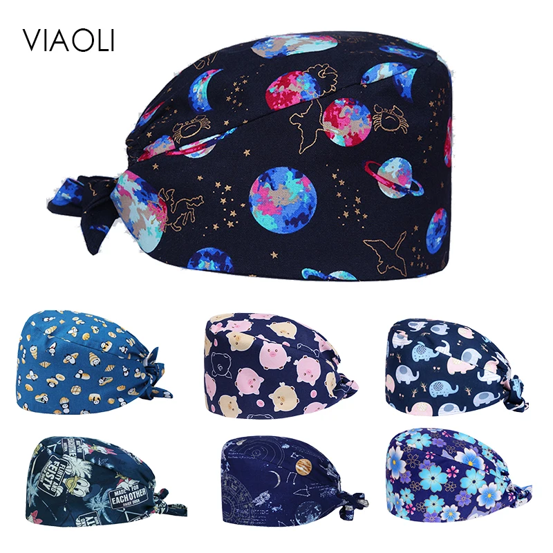 

New Surgical Caps Scrub Cap Nurse Doctor Medical Cap Unisex Hospital Dentist Lab Clinic Dental Operation Hat Medical Accessories