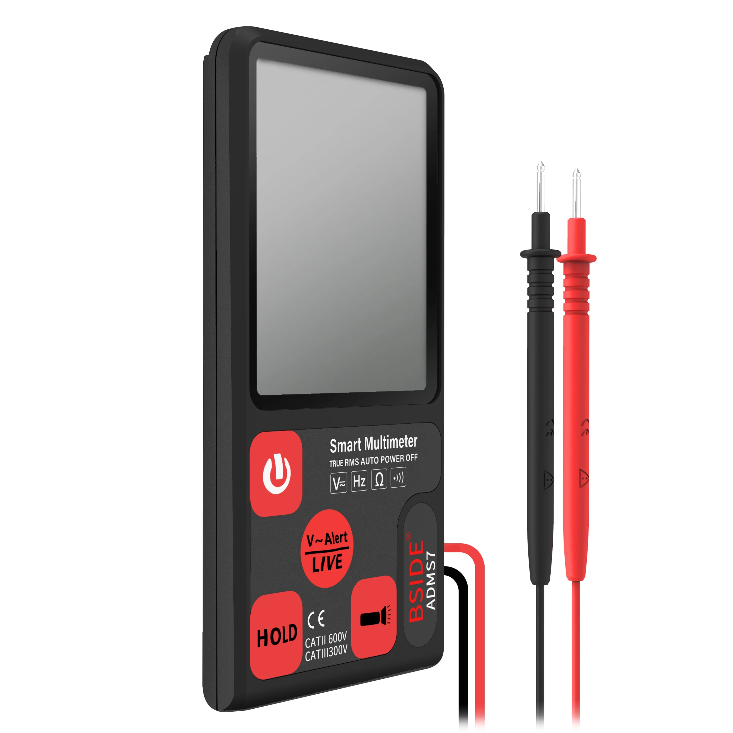 Ultra-Portable Digital Multimeter BSIDE ADMS7 Large 3.5" LCD 3-Line Display Voltmeter With Voltage NCV Resistance Ohm Hz Tester