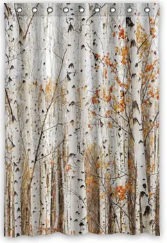 

BravoVision Custom Classic Natute Art White Birch Waterproof Bathroom Shower Curtain