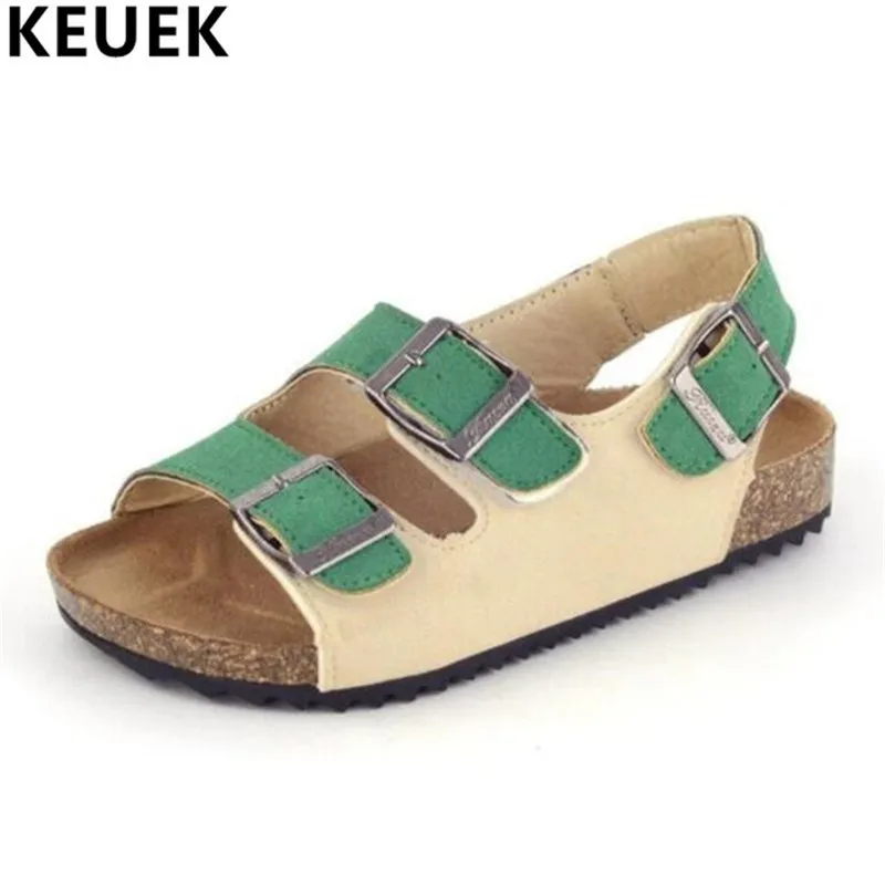 

NEW Summer Shoes Children Sandals Boys Girls Cork Sandals Baby Flat Heels Open Toe Cut-Outs Sandals Kids Shoes Beach 044