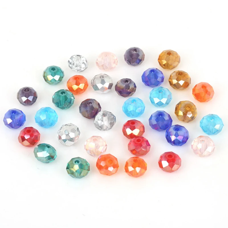 Series Of Beads 23colors/70Pcs/8mm Fashion Crystal Austria Faceted Loose Spacer Round Glass for Jewelry Making Wholesale | Украшения и