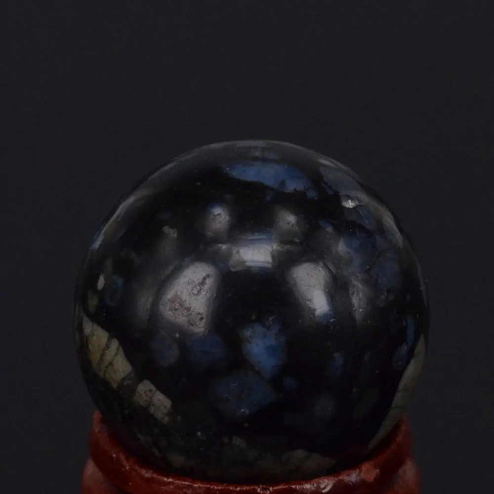 

(1.2") 30mm Natural Gemstone Blue Opal Fossil Stone Sphere Crystal Globe Ball Chakra Healing Reiki Stone Carving Crafts,Mineral
