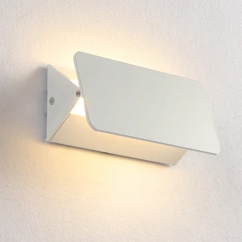 

LED Aluminum Wall Lamp Simple Wall Light Creative Living Room Lamp Modern Bedroom Light Hotel Engineering Porch Rotating Lamps