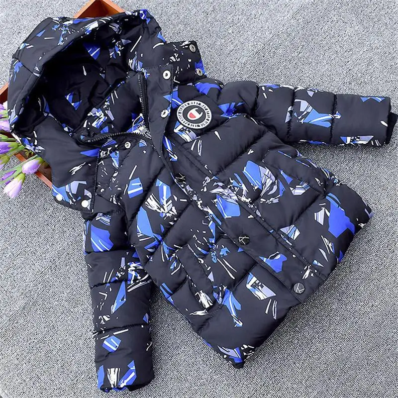 

2018 Winter Jackets for Boys Warm Coat Children Clothing Snowsuit Outerwear & Coats Baby Boys Hooded Jacket Parkas Kids Clothes