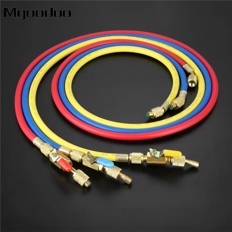 AC Charging Hoses Tube for R134a R410a R12 R22 Refrigerant 1//4/" Thread Hose 5ft.