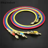 3Pc 1.5m R410A AC Charging Hose Ball Valve HVAC 1/4'' SAE Shut Valve For Air Condition A/C Refrigerant R134A R12 R22 R502 800psi