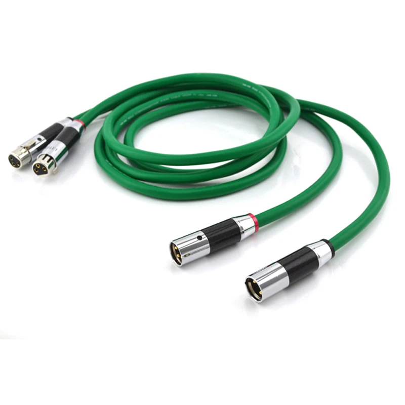 1PairX Hifi audio 4N Copper Mcintosh XLR Interconnect audio cable with scarbon fiber XLR plugs 1PairX Hifi audio 4N Copper Mcintosh XLR Interconnect audio cable with scarbon fiber XLR plugs