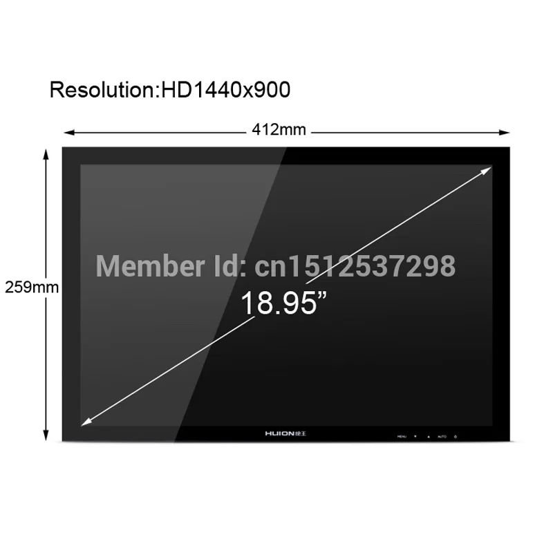 Huion 18,95 дюймов профессиональный графический планшет монитор 5080 LPI цифровой дисплей сенсорный экран GT190 с разрешением 1440x900 HD