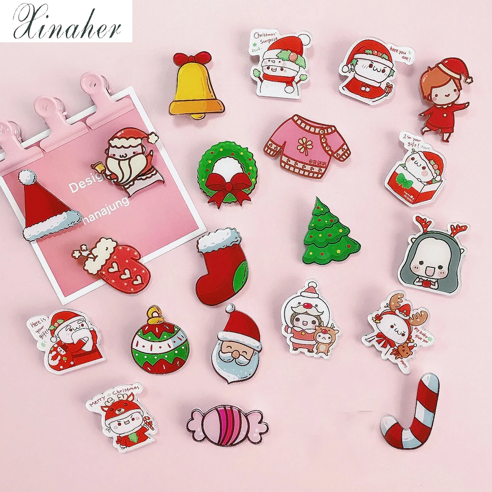 1-pc-Badge-U-PICK-Cute-cartoon-pin-brooch-acrylic-badges-Christmas-single-pin-brooch-badge