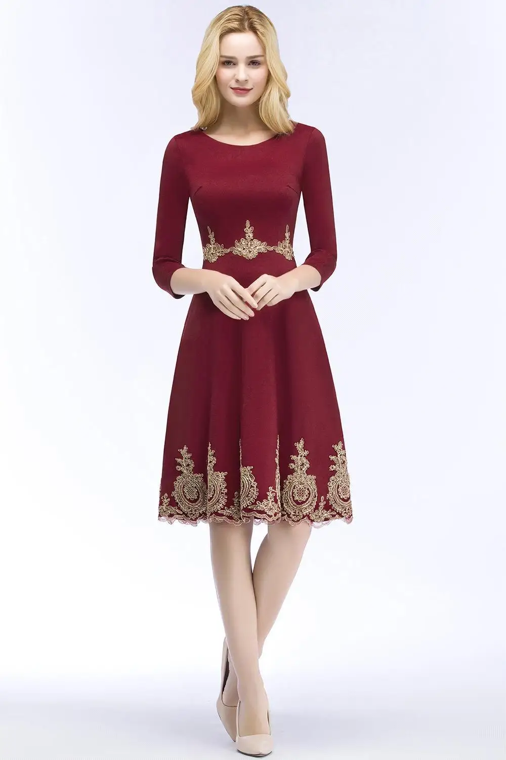 Vestidos de fiesta cortos женские короткие коктейльные платья Аппликация винтажные