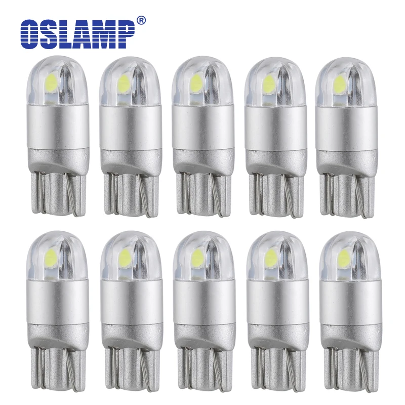 

Oslamp 10pcs/Pack T10 Led Signal Bulbs White T10 W5W 194 Led Turn Signal Lights Backup Reverse Light Reading Door Car Side Light