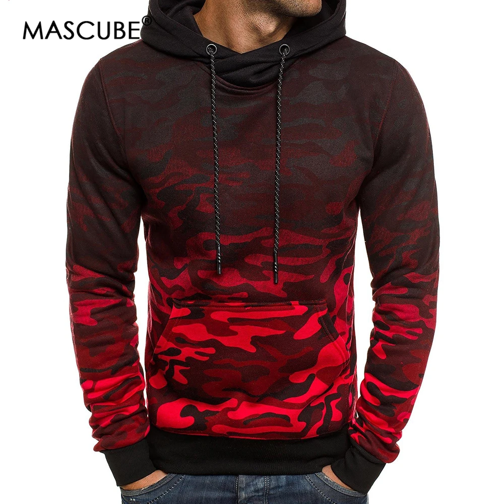80% OFF MASCUBE Men's Sets Sweatshirts 2019 Brand Hoodies Men Long Sleeve Camouflage Printed Pullover Hooded Sportswear Tracksuit