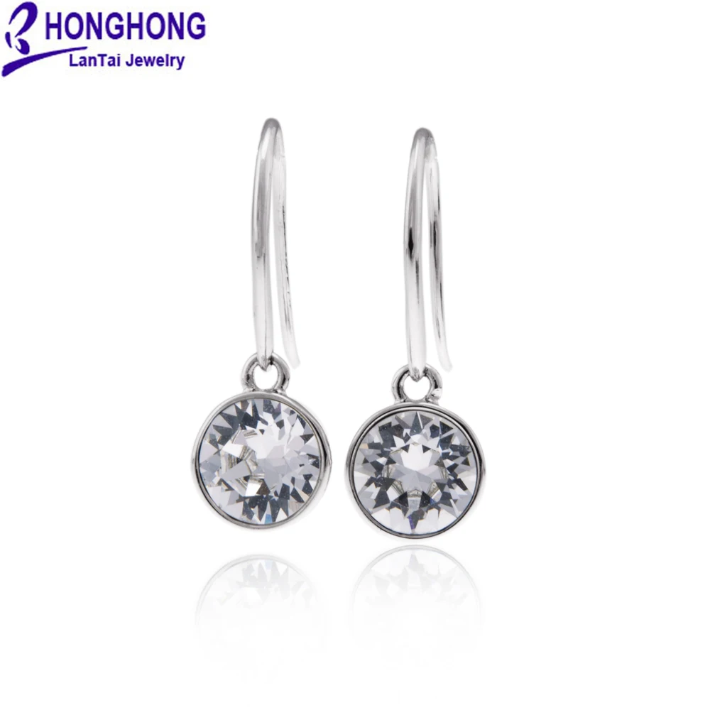 

HONGHONG 2019 Circular Pendant Earrings Luxury for women Circle Loop shiny Earrings Popular fashion Jewelry