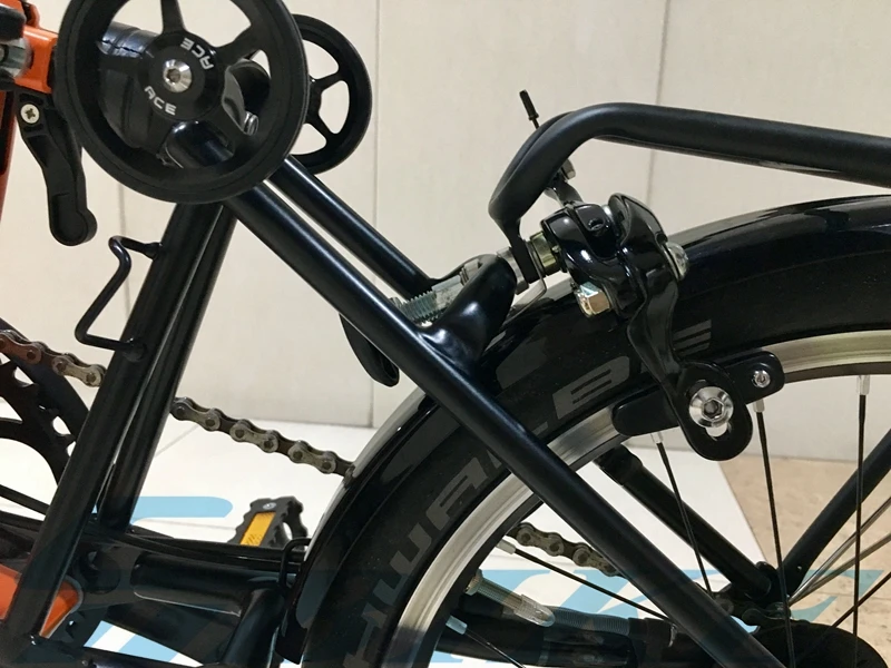 Discount Bicycle Small Shelf Ultralight Bracket Rear Rack for Brompton Folding Bike Mini - saving Power Tow Small Wheels Aluminum Alloy 4