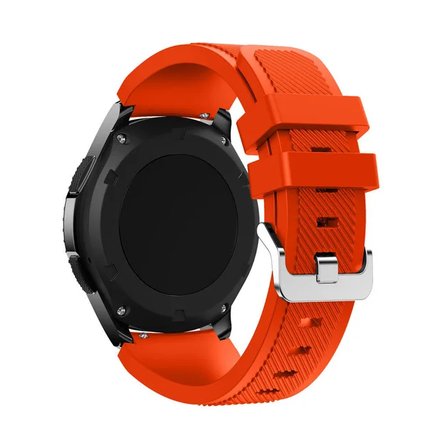 22 мм силиконовые спортивные ремешки ремешок для samsung gear S3 Amazfit Pace резиновые Ремешки для наручных часов gear S3 браслеты 18 цветов - Цвет ремешка: orange red