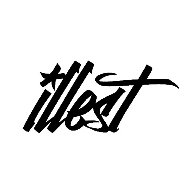 

20.5*9.5CM ILLEST Reflective Fun Drift Racing Motorcycle Car Sticker Decal Black/Silver C1-0017