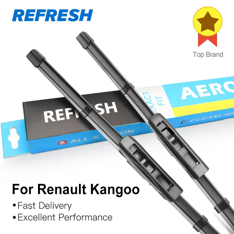

REFRESH Wiper Blades for Renault Kangoo I / II Fit Hook / Bayonet Arms Model Year from 1997 to 2015