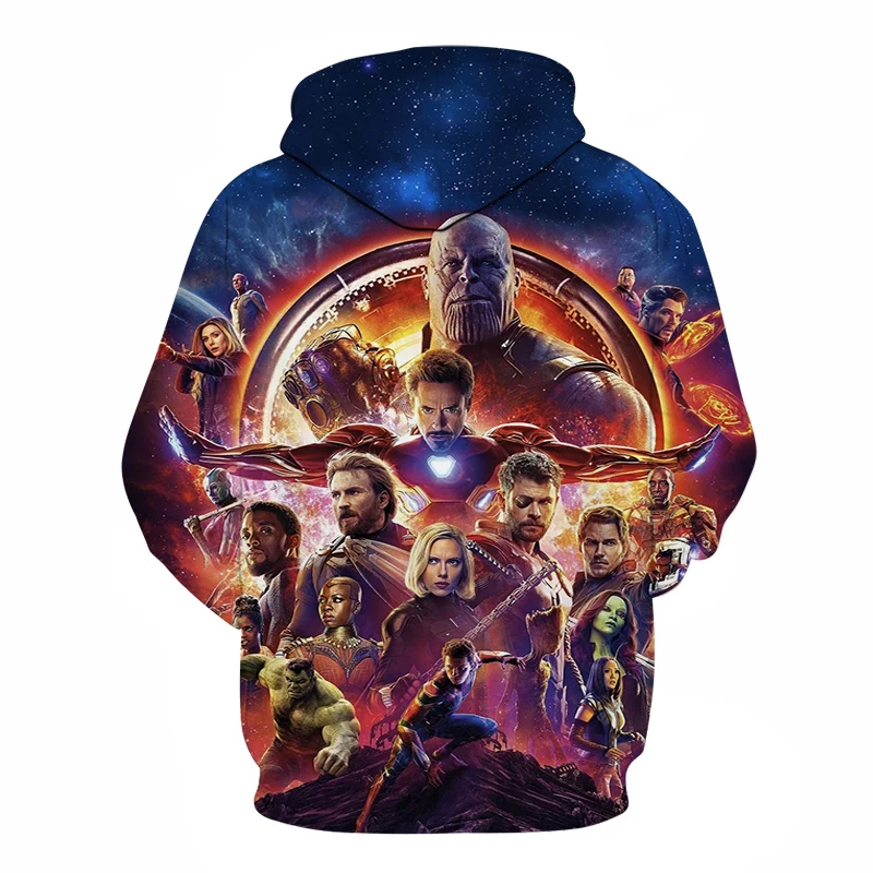 The Avengers 3D Printed Marvel Men Hoodies Tracksuit Pullover Avengers Endgame Hoody Hooded Coat Brand Dropship ZOOTOP BEAR New