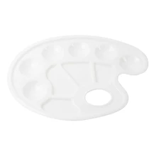 Профессиональная Краски Лоток Палитра 10-сетка вырезом для большого пальца, белый