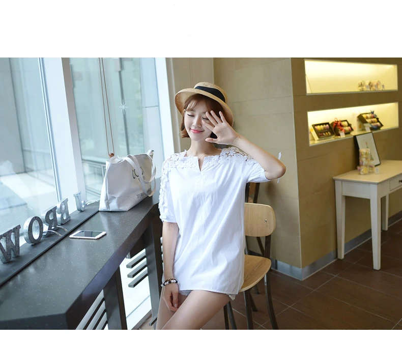 เสื้อเชิ้ตไซส์ใหญ่ ผู้หญิง ราคาถูก เสื้อเชิ้ต คนอ้วน แบรนด์นอก เสื้อเชิ้ตสีขาว สีดำ แฟชั่น เก๋ๆ บาง เท่ๆ แบรนด์ แขนสั้น ผู้หญิง ไซส์ใหญ่ เสื้อเชิ้ตคนอ้วน