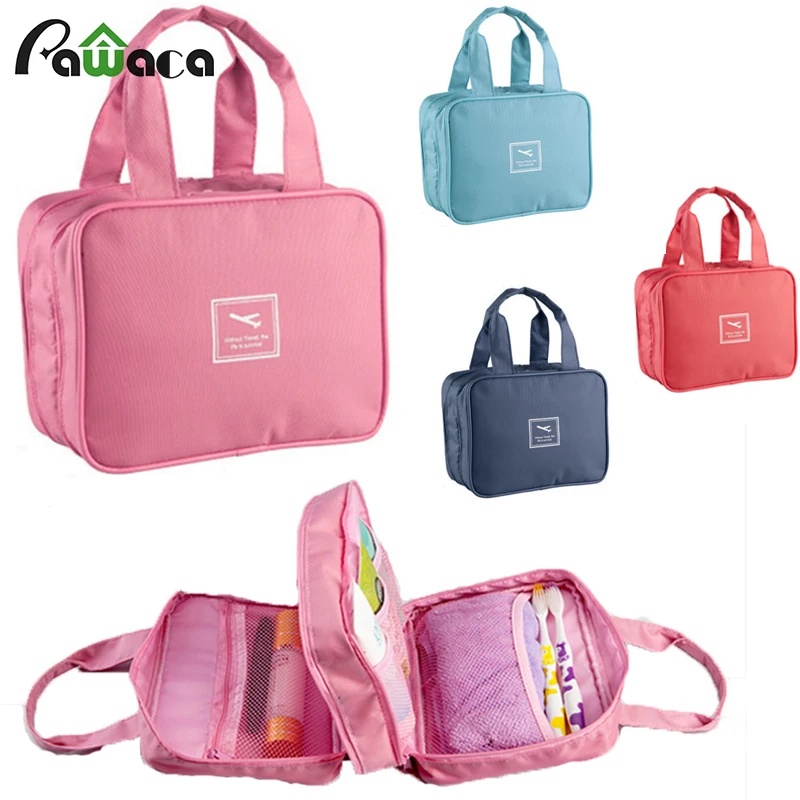 

Foldable travel Toiletry Bag Cosmetic Storage Organizer Large Capacity Multifunction hanging Wash Gargle Bag makeup bag Portable