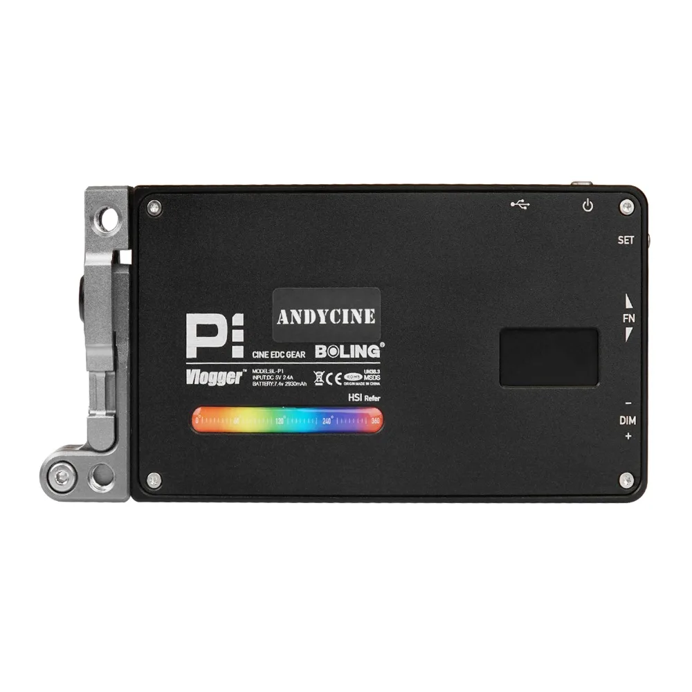 

ANDYCINE Vlogger Boling P1 Pocket RGB LED Video Light 2500K-8500K Bi-Color On Camera Studio Light with CRI 96+Built in Battery