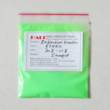 Продаем Цветные Светоотражающие пигменты, светоотражающий порошок, зеленый светоотражающий пигмент, MF-118 светоотражающий зеленый, 1 лот = 200 грамм