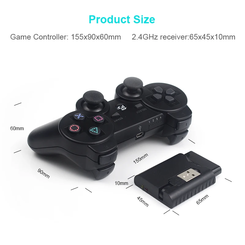 2 4G беспроводной игровой контроллер для PS2/PS3 пульт дистанционного управления