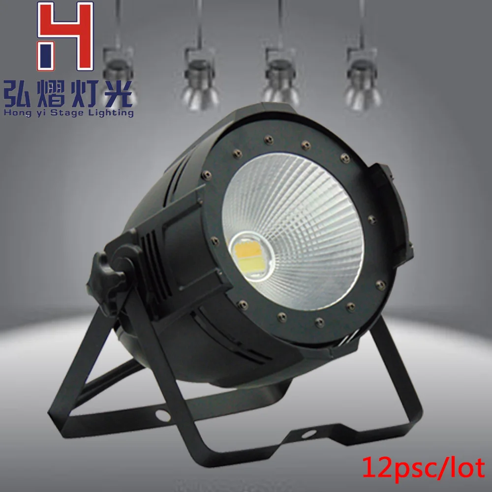 

12Pcs 100COB cool white and warm white LED Par Light Indoor Usage Led dmx512 disco lights professional stage dj equipment