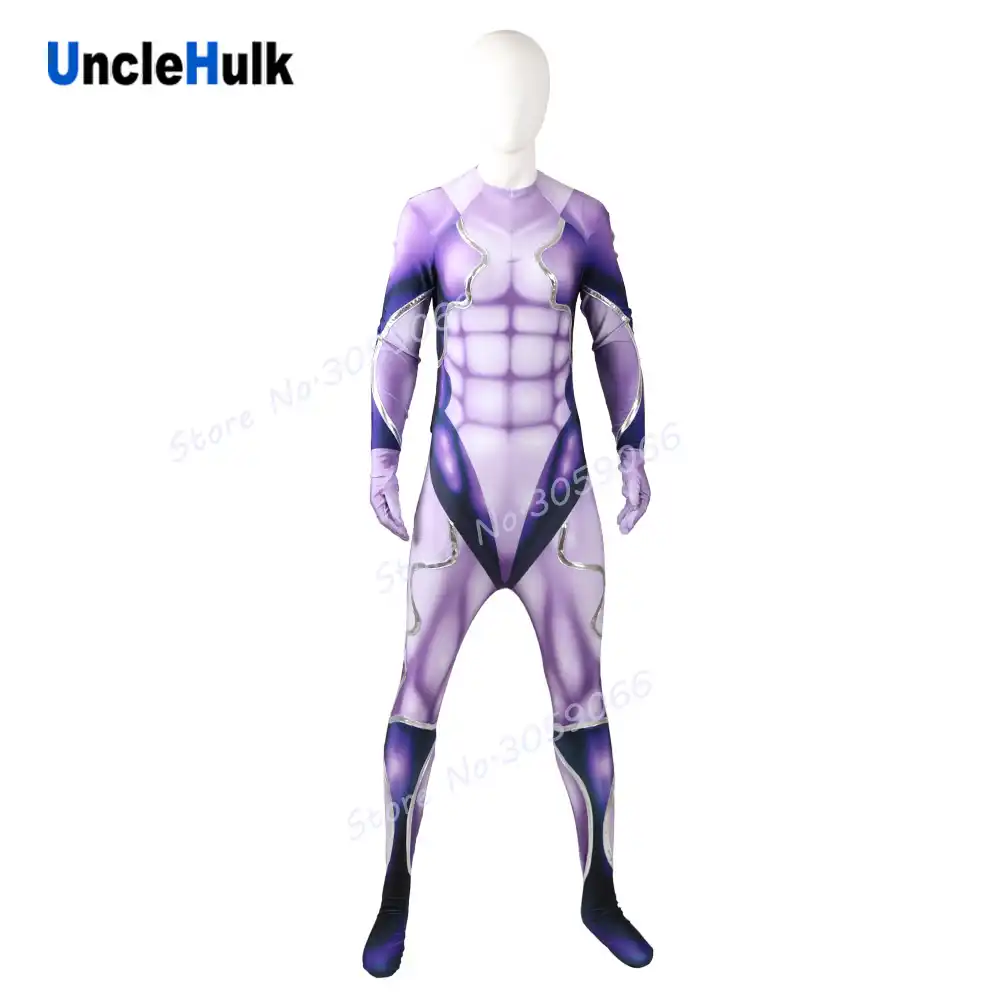 スタープラチナジョジョ部分から3九条丈太郎スタンドコスプレ衣装 紫色バージョン いいえ筋肉ぬいぐるみ Unclehulk Aliexpress