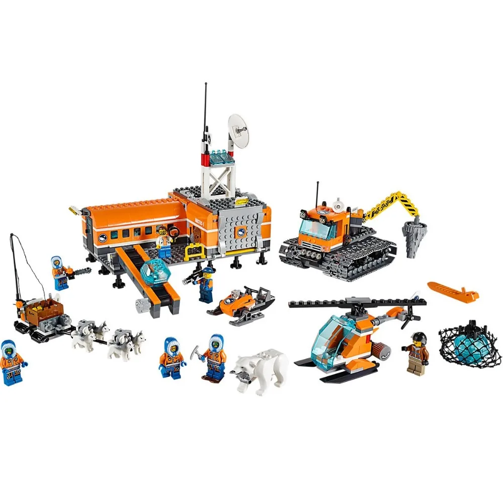 2019 Legoings все серии СОВМЕСТИМЫ Арктический город кирпичи снегоход льда CrawlerBuilding
