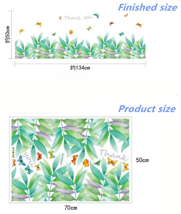 Цветок зеленая трава бабочка наклейки на плинтус и стены Плинтус Гостиная Спальня Ванная Кухня Ванная комната Детская балкон